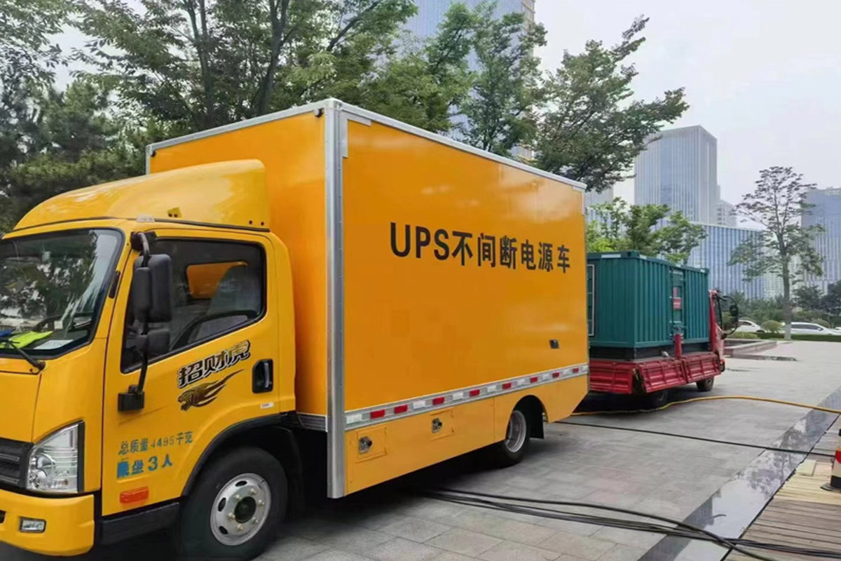柘荣发电机租赁施工现场