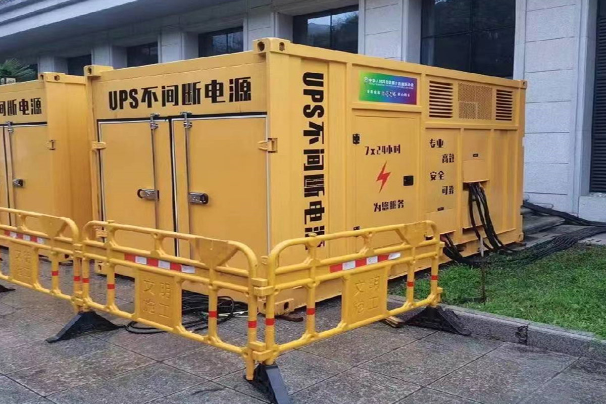 柘荣发电机租赁施工现场