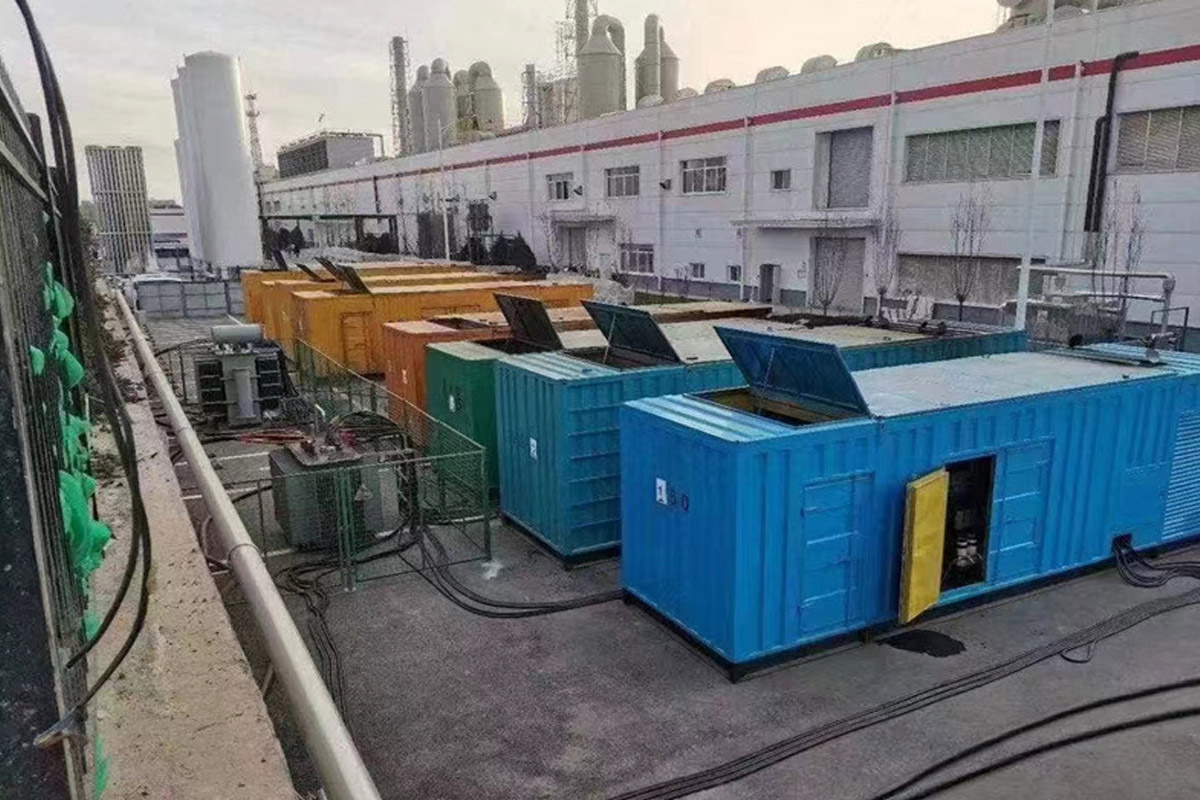 柘荣发电机租赁施工现场